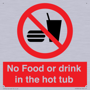 No Food or drink in the hot tub